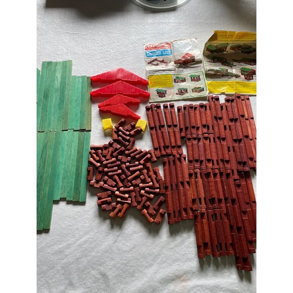 Vintage Lincoln Logs Frontierman Set Playskool 1974 Edition Original Box - Picture 9 of 16